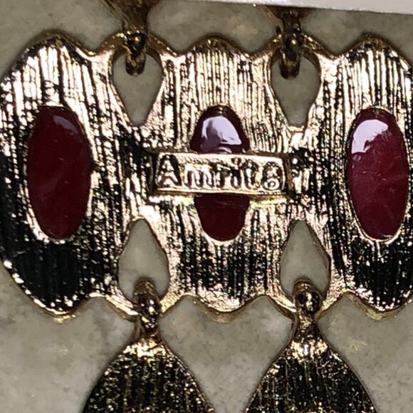 Amrita Fuchsia & Gold Chandelier Earrings - Picture 4 of 6